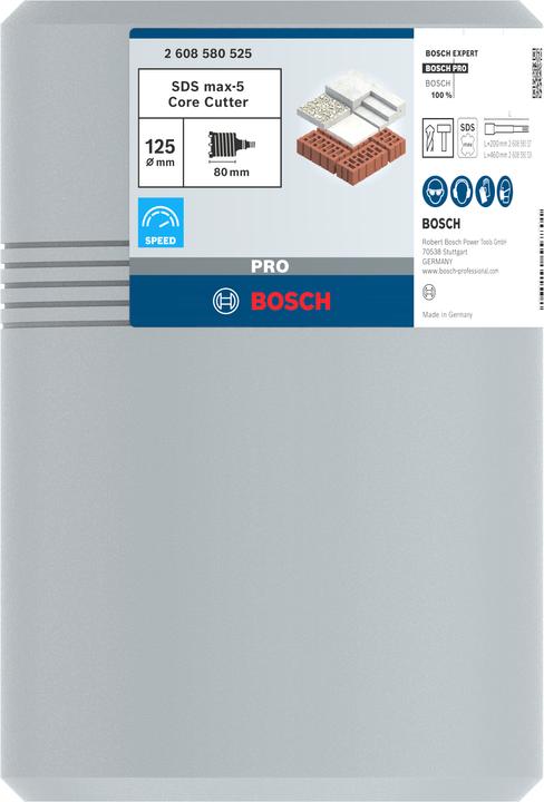 Actual product image Bosch Professional Zubehör PRO SDS max-5 Core Cutter, 125 x 80 x 97 mm (125 millimetres)