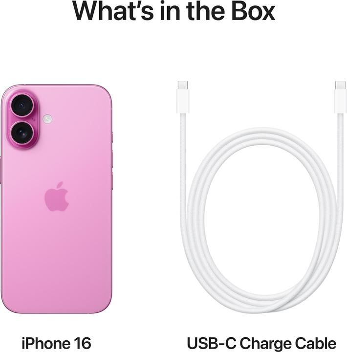 Produktbild Apple iPhone 16 (128 GB, Pink, 6.10", SIM + eSIM, 48 Mpx, 5G)
