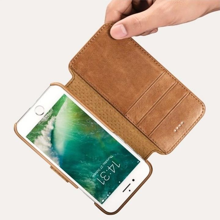 Actual product image iCarer iPhone 7/8 Plus - Echtleder Detachable 2 in 1 Mobile Phone Wallet Folio Case braun (Apple iPhone 7 Plus, Apple iPhone 8 Plus)