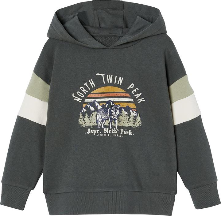 Produktbild Vertbaudet Jungen Kapuzensweatshirt mit Colorblock-Ärmeln (86)