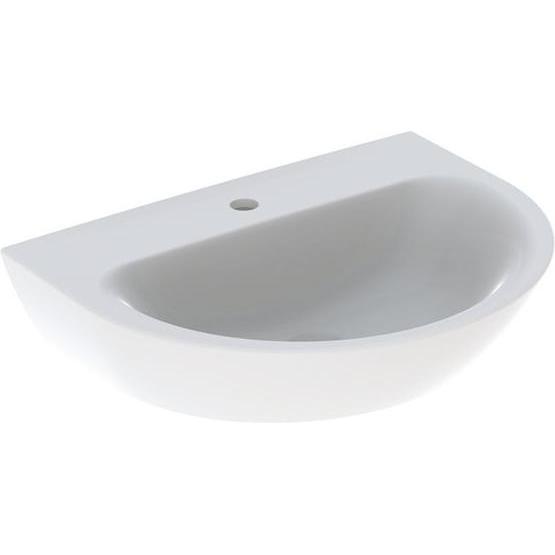 Geberit, Waschbecken, Renova Waschtisch, 1 Hahnloch, ohne Überlauf, Breite: 65cm (650 mm, 190 mm)