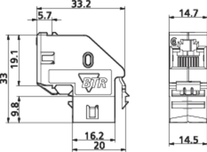 Produktbild Metz Connect E-DAT modul Kupplung (Netzwerk Kupplung)