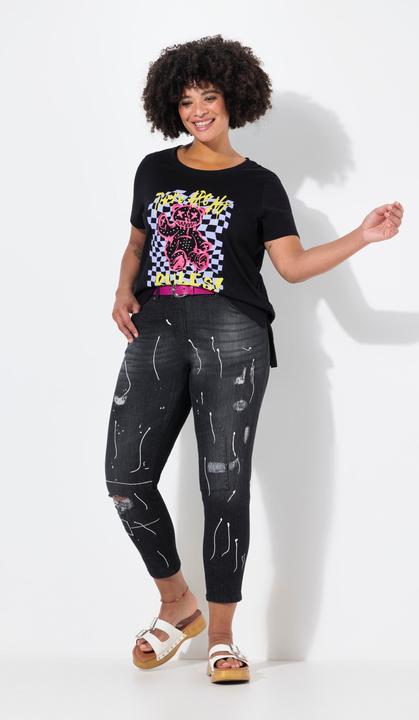 Produktbild Angel of Style Jeans, Slim Fit, Farbspritzer, 5-Pocket (48)