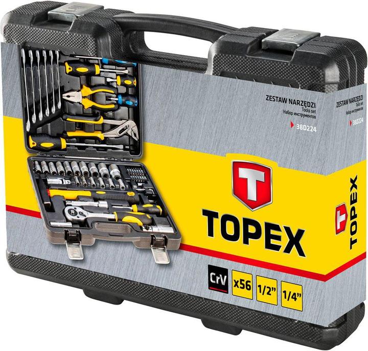 Actual product image Topex Tool set 56 pcs. (38D224) (56 pieces)