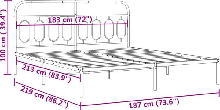 Image du produit vidaXL Bettgestell (183 x 213 cm)