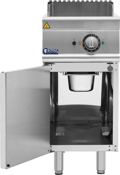 Actual product image Royal Catering Electric Grill Plate - 5.4 kW - ribbed - base cabinet - 40 x 70 cm - Pro 730 Series - (5.40 kW)