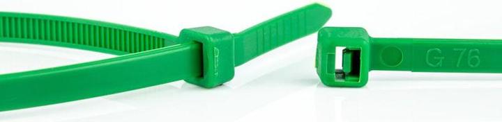 Produktbild WKK Kunststoffkabelbinder Grün 200x3,6mm 100 St. (Kunststoffkabelbinder, 200 mm, 100 Stk.)