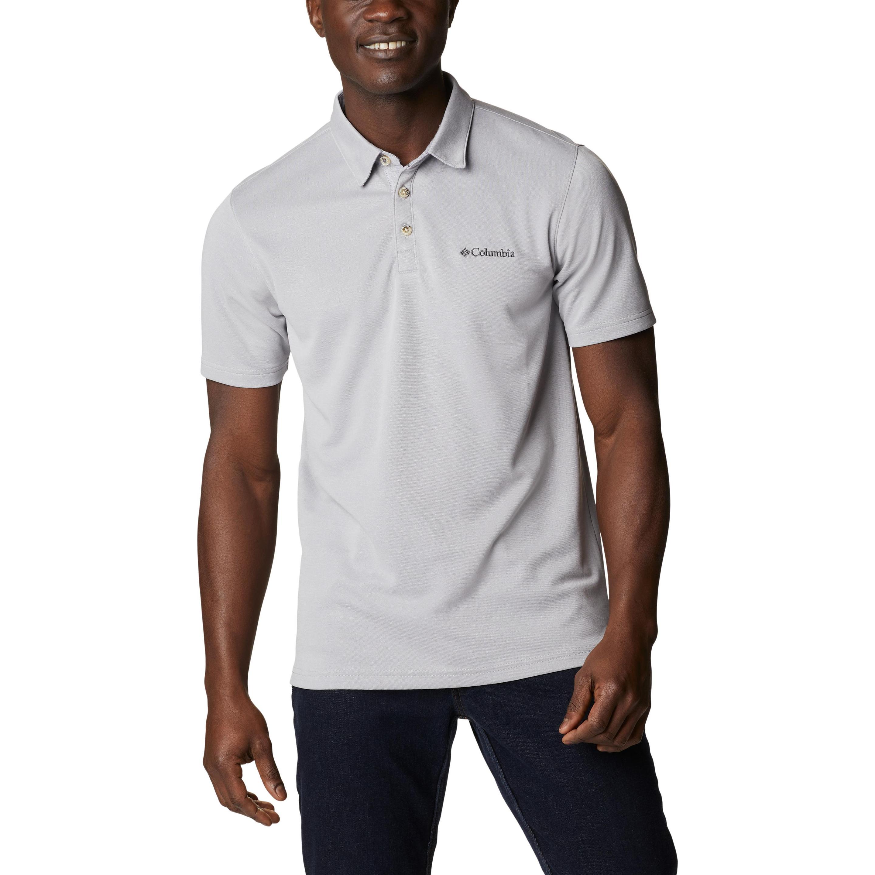Columbia, Herren, Shirt, Nelson Point Polo-Shirt für Herren, Grau, (L)