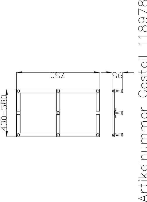 Image du produit Hoesch Châssis Muna pour DW 1100/1200/1300/1400x800mm