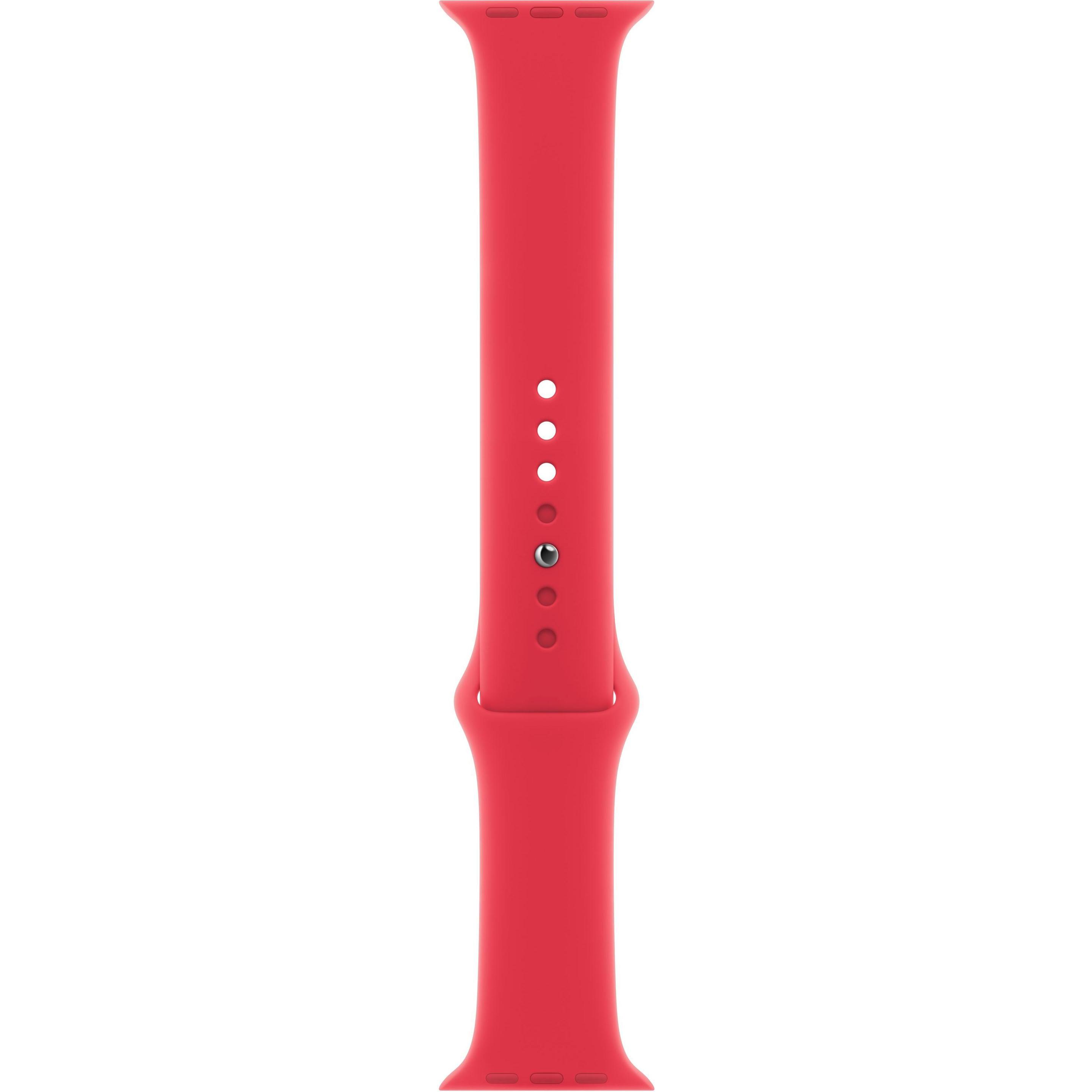 Apple Sportarmband (41 mm, Fluorelastomer, Apple Watch Series 9), Uhrenarmband, Rot