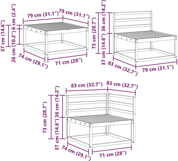 Produktbild vidaXL Outdoor-Sofagarnitur
