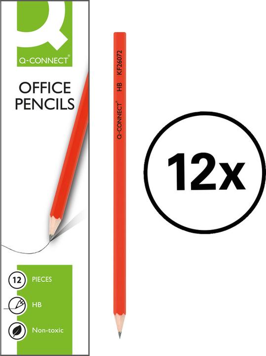 Q-Connect Pencil school&office (2 mm, HB, 12 x)