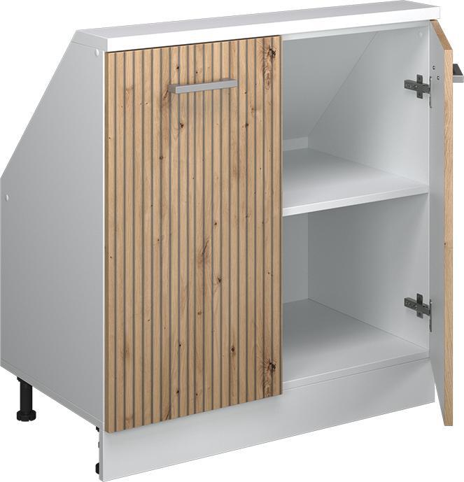 Produktbild Vichy Dachschrägenschrank Rion, Artisan Eiche/Weiss/Weiss, mit 2 Türen (46 x 46 x 81.60 cm)