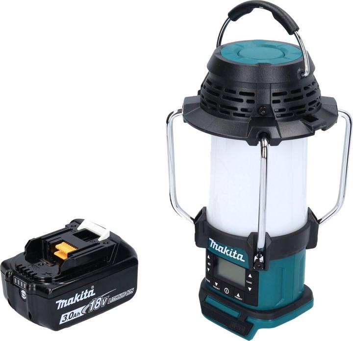 Produktbild Makita DMR 055 F1 Akku Radio 18 V FM mit Laterne 360° Taschenlampe + 1x Akku 3,0 Ah - ohne (FM, AM)
