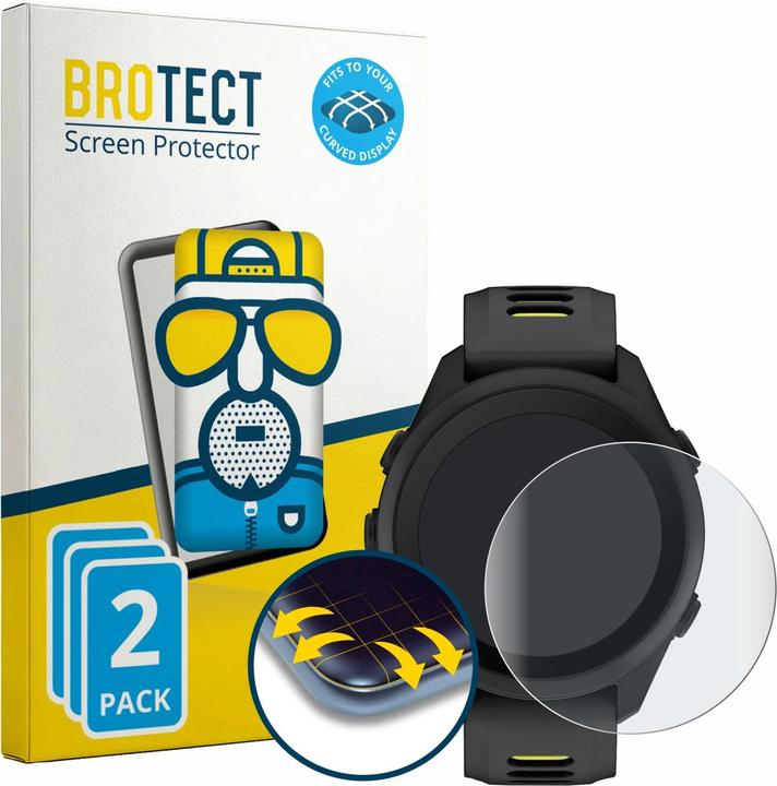 Produktbild BROTECT Fullscreen für Garmin Forerunner 170 Schutzfolie Displayschutz Folie Matt Entspiegelungsfolie