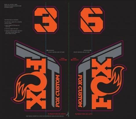 Produktbild Fox Decal 21 Custom Fork & Shock factory orange
