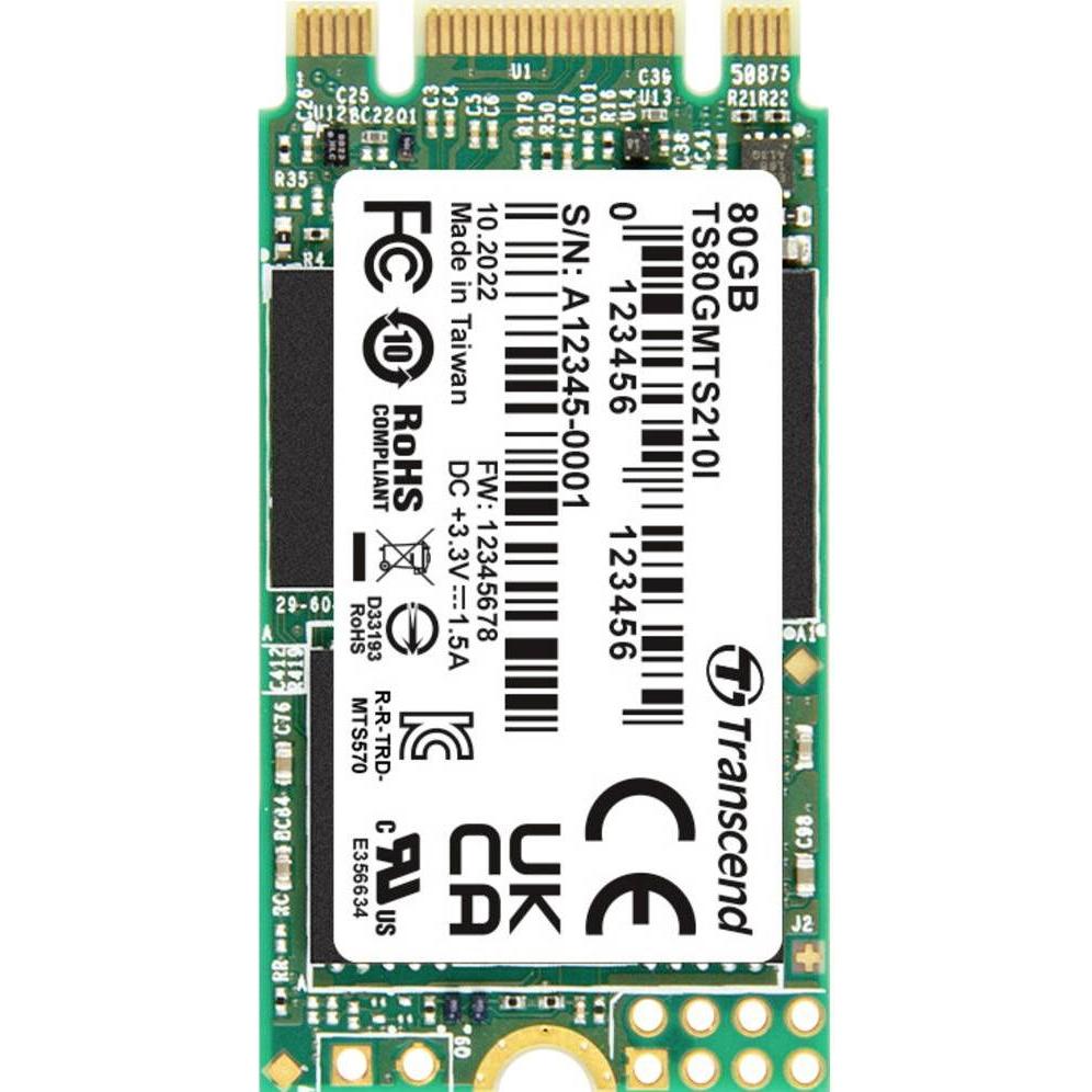 Transcend Interne M.2 SSD TS80GMTS210I (80 GB, M.2), SSD