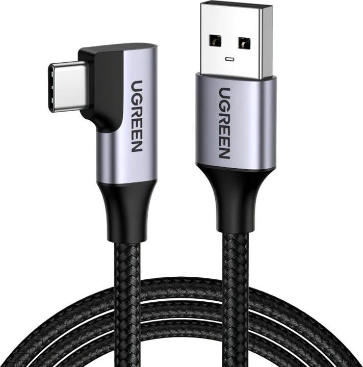 Image du produit Ugreen Angle cable USB to USB-C US385, 3A, 1m (black) (1 m, USB 3.1, 15 W)