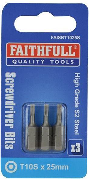 Actual product image Faithfull Security S2 Grade Steel Screwdriver Bits
