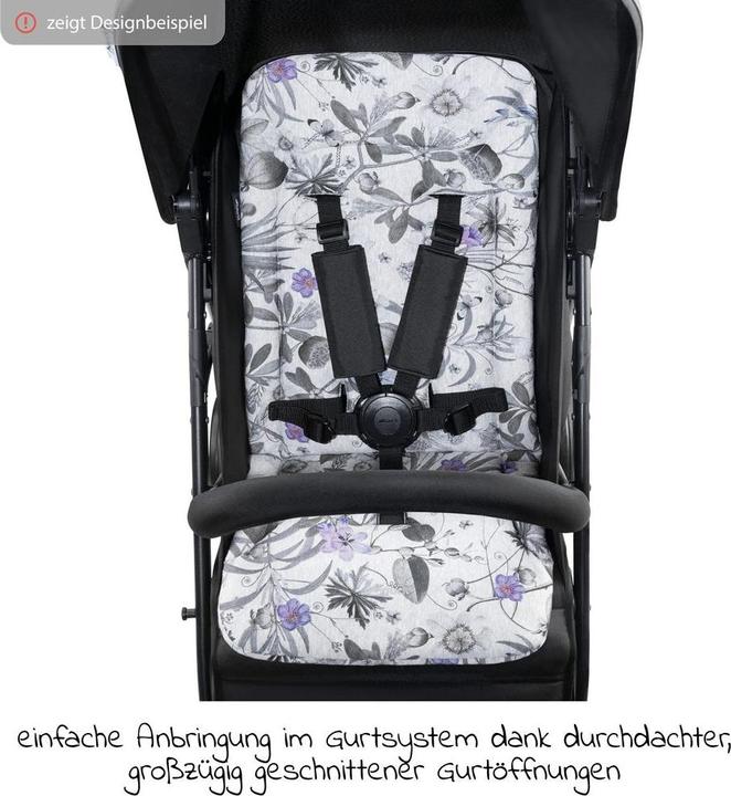 Actual product image Hauck Pushchair Seat liner Floral Grey