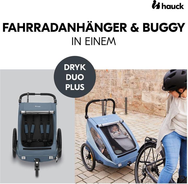 Produktbild Hauck 2in1 Fahrradanhänger Sparset Dryk Duo Plus