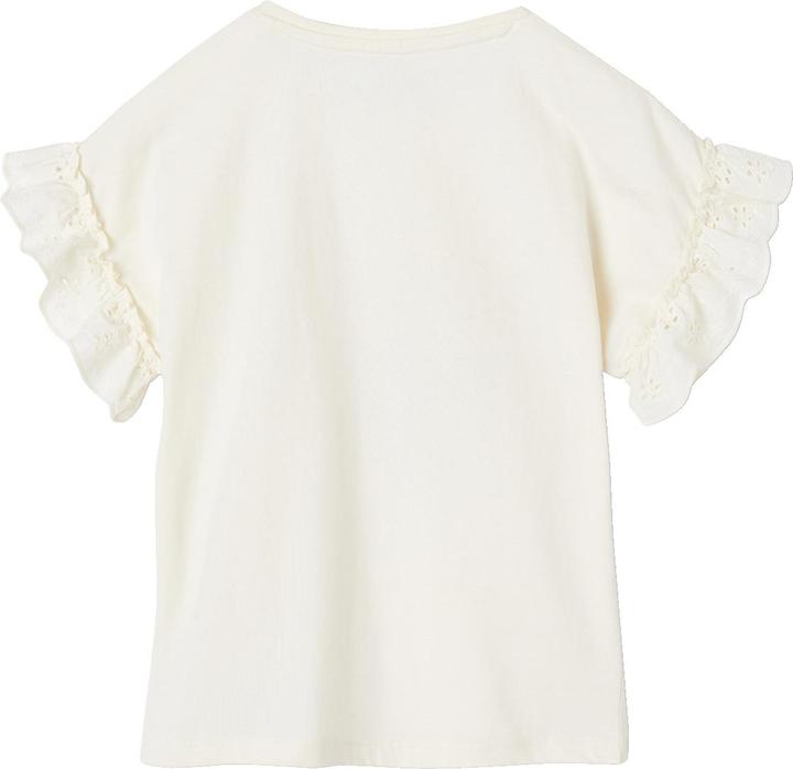 Produktbild Vertbaudet Mädchen T-Shirt mit Volantärmeln, Bio-Baumwolle (128)
