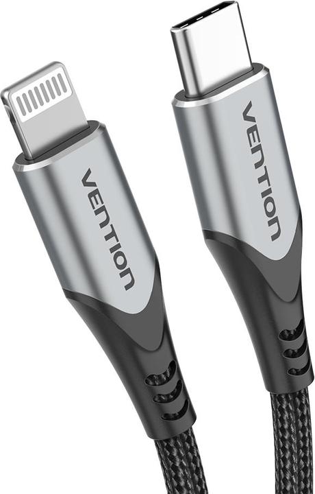 Actual product image Vention USB 2.0 to Lightning Cable TACHH 2m Grey (2 m, USB 3.2 Gen 1)