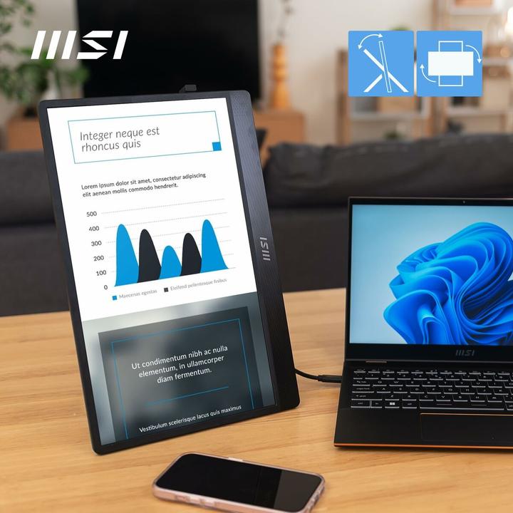 Image du produit MSI 16" PRO MP161 E2U - Moniteur LED - Full HD (1080p) - 16 (1920 x 1080 pixels, 15.60")