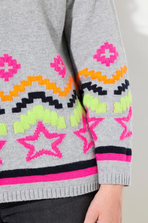 Produktbild Laurasøn Jacquard Pullover, Turtleneck, Langarm (L)