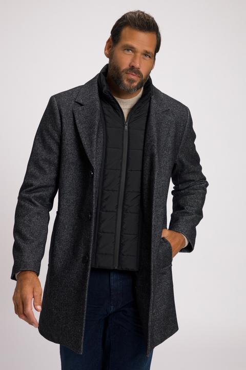 Immagine prodotto JP1880 Cappotto in misto lana con revers e inserto trapuntato