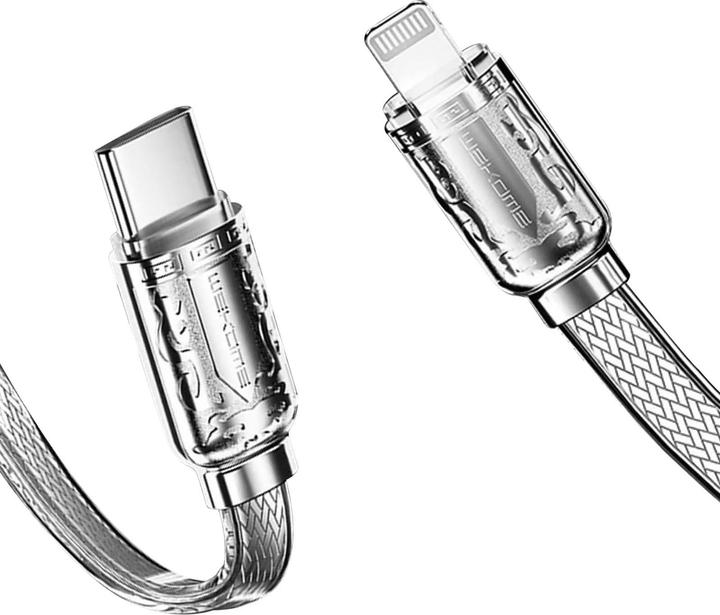 Actual product image Wekome WDC-178 Bakin series - USB-C to Lightning fast charging PD connection cable 20 W 1 m (silver) (1 m, 20 W)