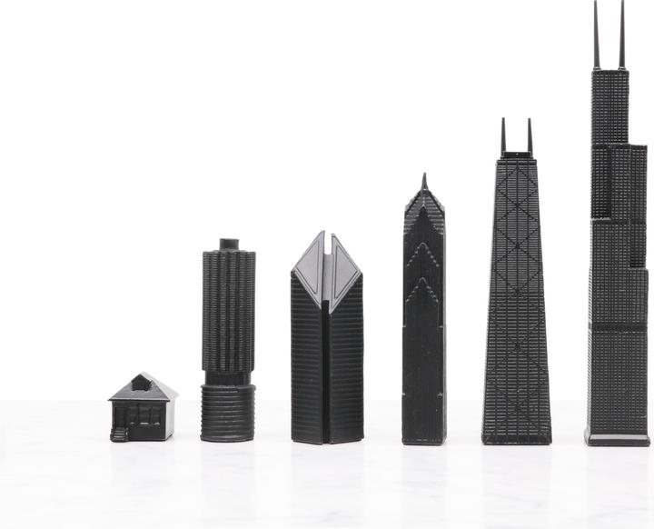 Image du produit Skyline Chess Edelstahl-Schachspiel Chicago Edition (with Map Board)