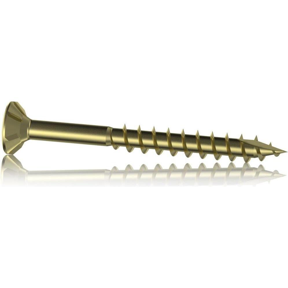 Reisser, Schrauben, R2 Spanplattenschrauben, Flachsenkkopf, PZ, Teilgewinde, 4,5 x 45, Stahl, verzinkt, gelb, 1xgleit......