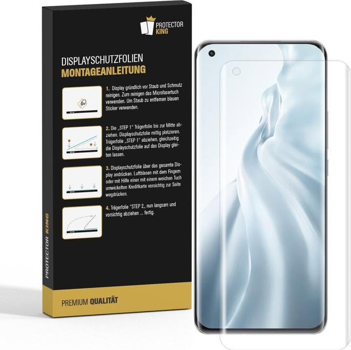 Actual product image Protectorking 3x Panzerfolie Anti-Shock HD Klar (3 Piece, Xiaomi Mi 11)