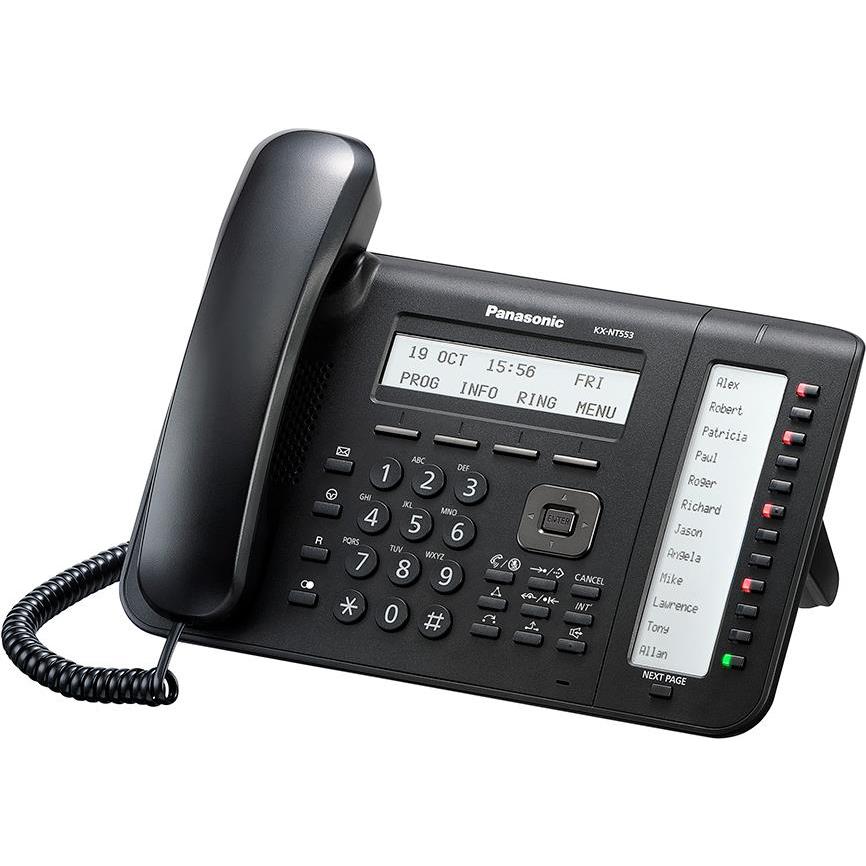 Panasonic KX NT553 VoIP-Telefon, Telefon, Schwarz