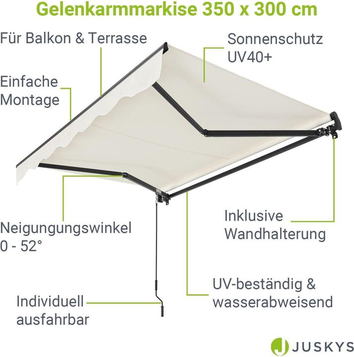 Produktbild Juskys Gelenkarmmarkise (3.50 m)