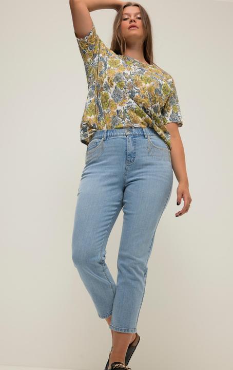 Image du produit Studio Untold Jean mom, coupe large, 5 poches avec des chaînettes, braguette zippée (54)