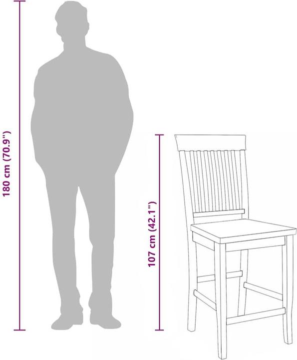 Image du produit VidaXL Tabouret de bar 2 pcs. Blanc Bois massif Hévéa