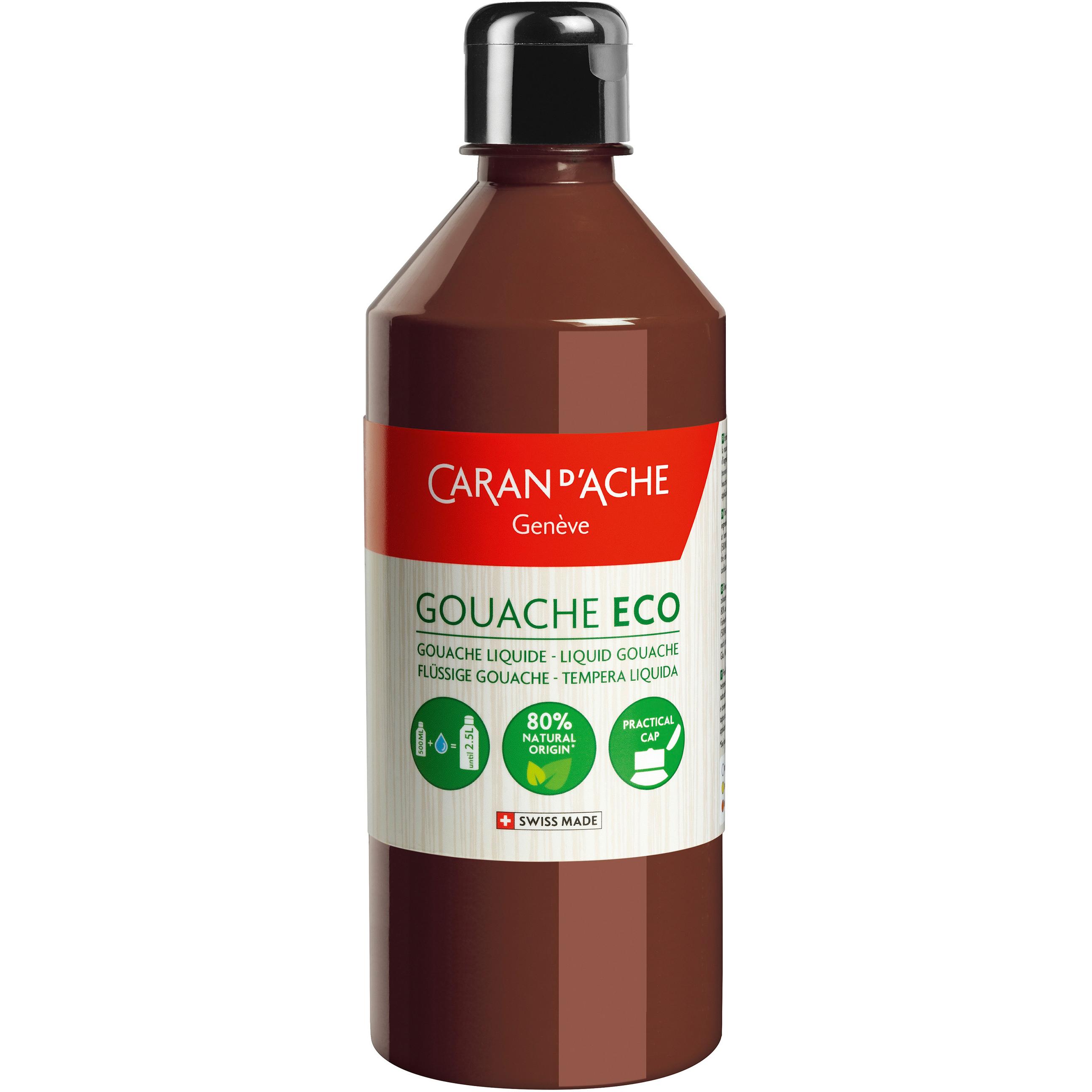 Caran d'Ache, Künstlerfarbe + Bastelfarbe, Deckfarbe Gouache Eco (Siena gebrannt, 500 ml)