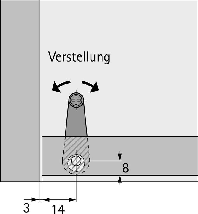 Produktbild Hettich Zapfenband einliegende Türen Türdicke 12