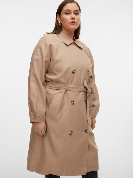 Produktbild Vero Moda Fly-Away Kragen Curve Mantel Trenchcoat (50)
