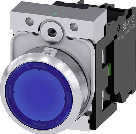 Produktbild Siemens Ill pushbutton 22mm blue 1NO