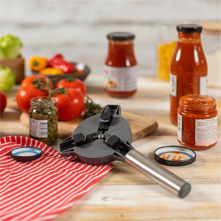 Actual product image Kuhn Rikon Deluxe Gripper lid opener grey (Plastic lidded bottle opener)