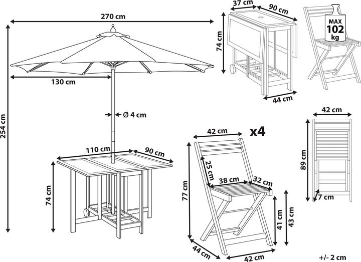 Produktbild Beliani Frassine