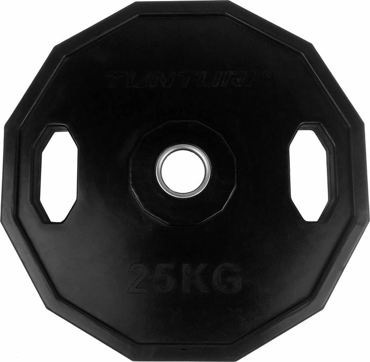 Tunturi Gummierte 25 kg Olympische Hantelscheibe 50 mm Einzeln (1 x 25 kg)