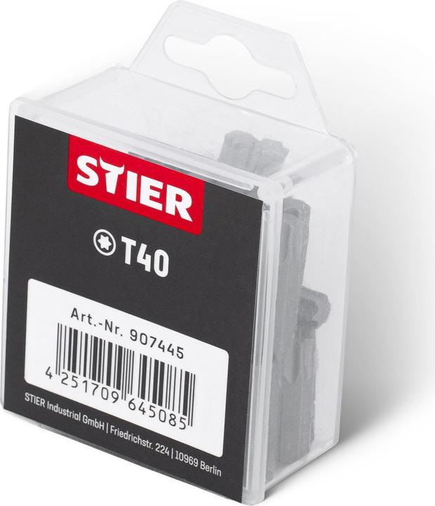 Actual product image Stier TORX® bit bulk pack T40