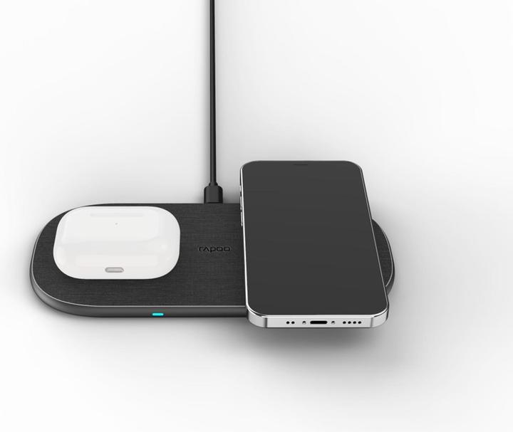 Actual product image Rapoo QI Dual Wireless Charging Pad XC260, 20W, Grey (20 W)
