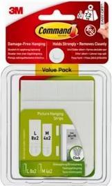 Image du produit 3M Command strips til billedophaeng Value Pack, hvid