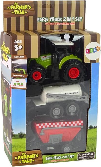 Produktbild Lean Toys Ackerschlepper-Set + 2 Ackermaschinen Ackerschlepper-Set