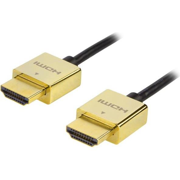 Deltaco HDMI-1042-K HDMI-Kabel 2 m HDMI Typ A (Standard) Schwarz (2 m, HDMI), Video Kabel